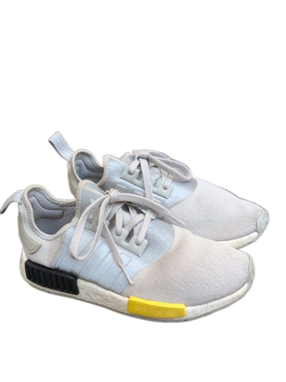 adidas NMD R1 Japan Heel Metal Grey Yellow Mens 8 EF4261 Boost